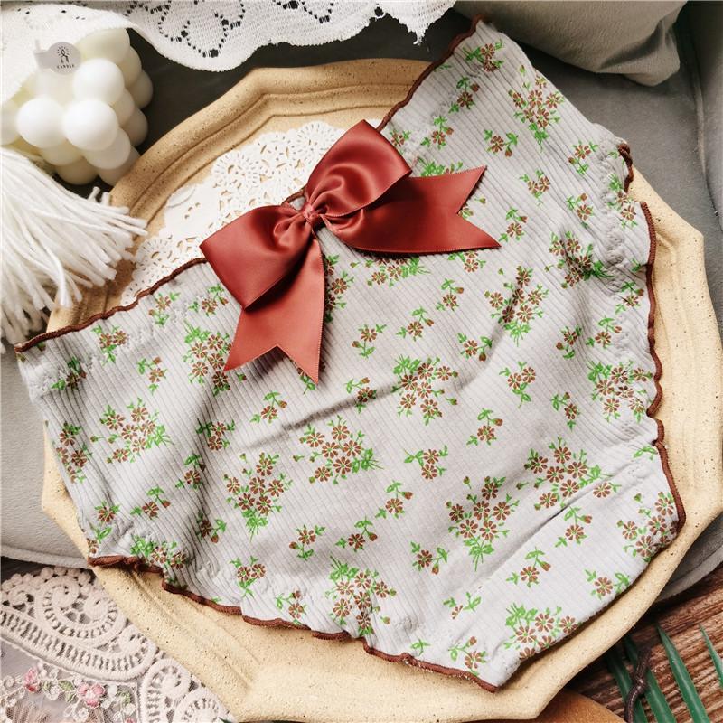 Bavlněné kalhotky s roztomilým potiskem Big Bow pro ženy