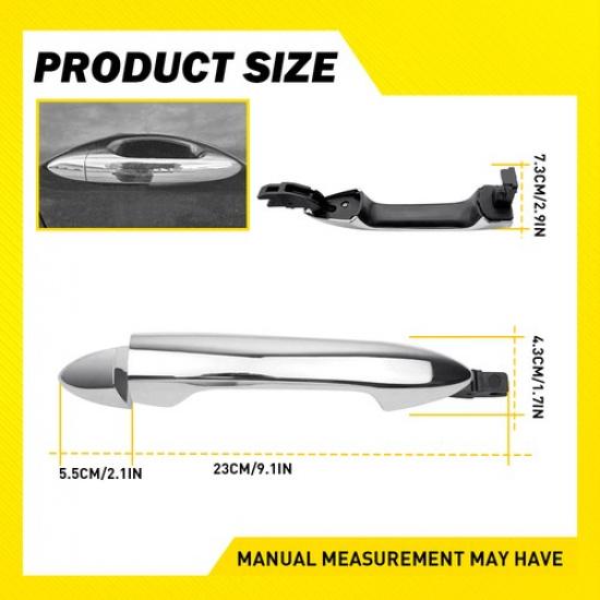 Exterior Outer Outside Door Handle For 2013-2017 Accord Honda Front Left Right