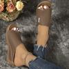 Fashion Lightweight Peep Toe Wedges Slippers Women Summer Platform Thick Sole Sandals Woman Plus Size Pu Leather Slides Shoes Mujer 43