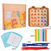 Threading Board HandEye Coordination Fine Motor Skill Toy Focus Training Stringing for