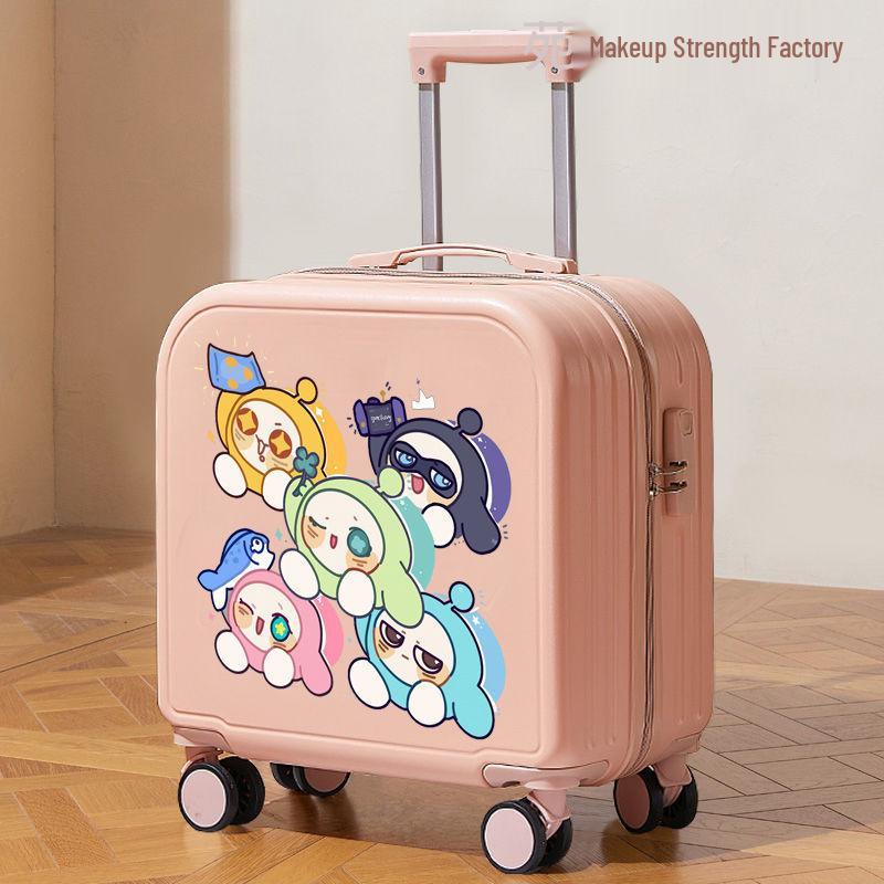 Children's Cartoon Carry-on Suitcase for Boys & Girls, Small Trolley with Password Lock