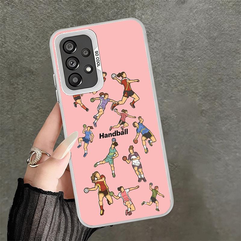 Handball Sport Soft Phone Case for Samsung A17 A16 A15 A14 A13 A57 A56 A55 A54 A53 A37 A36 A35 A34 A33 A26 A25 A24 A23 A52