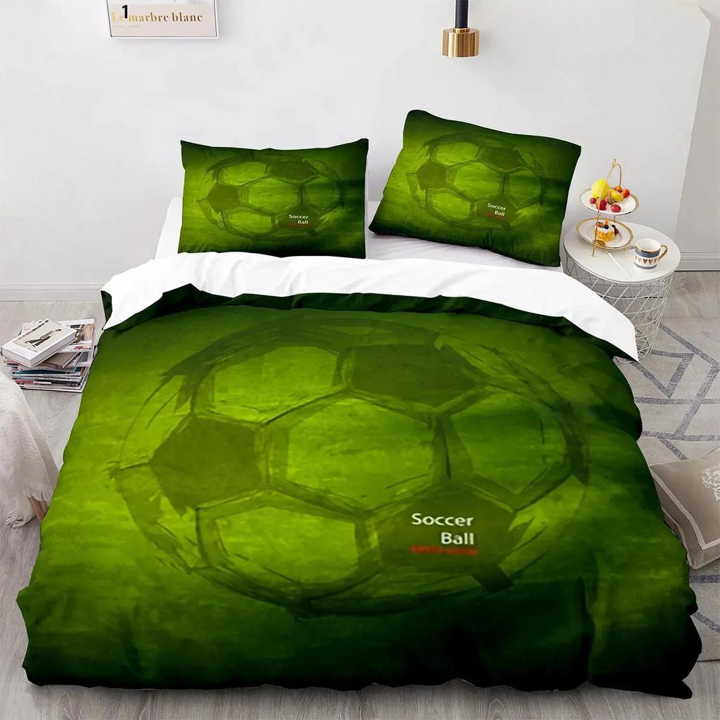 3D Print Soccer Sports Game Comfortable Duvet Quilt Cover Pillowcase Bedding Set Children Bedroom Decoration Home Textile