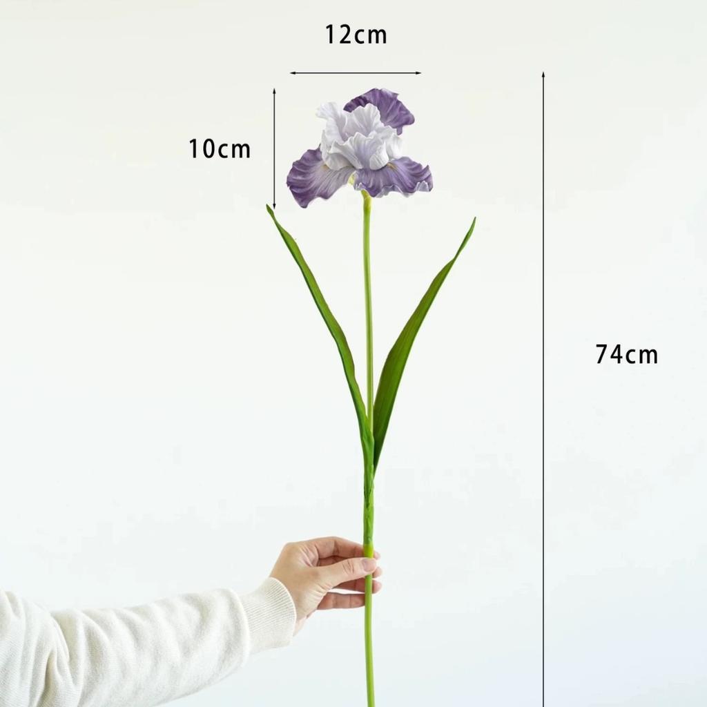 Oil Painting Iris Flowers, Fake Flowers, Simulated Flowers, Decoration, High-end Feeling, Realistic, Table Flower Arrangement, Simulated Bouquet