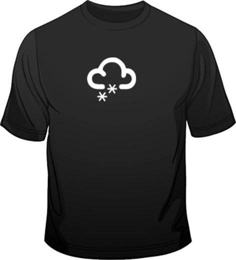 Weather Symbol Snowing Mens Loose Fit Cotton T-Shirt XXXL
