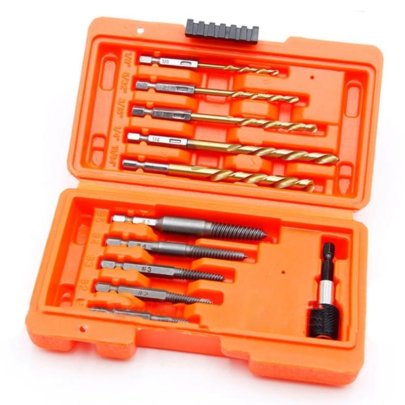 Screw Extractor Bolt Extractor Set Left Hand Drill Bit Set Stripped Bolt Remover Borken Bolt Extractor Kit for Removing