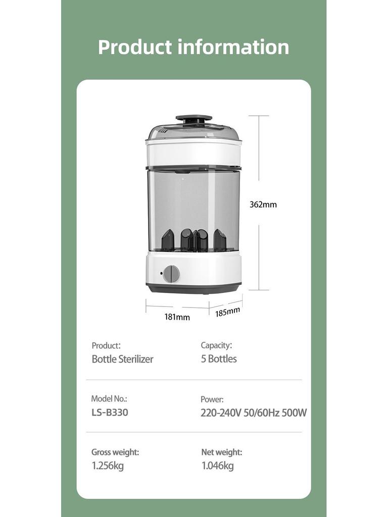 Whale Love Large-Capacity Baby Bottle & Nipple Steam Sterilizer