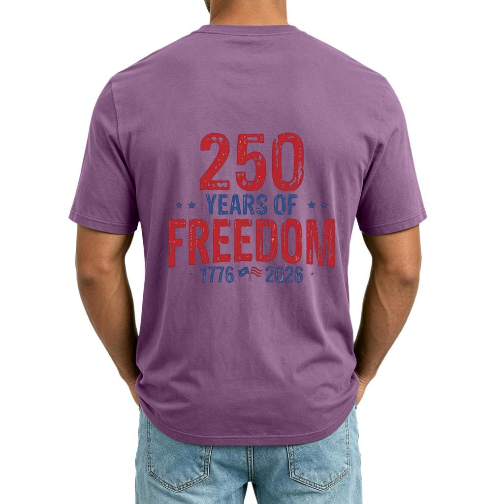 Men's V-Neck Independence Day Printed Short Sleeve Casual T-Shirt Tops