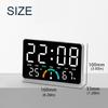 Modern Minimalists Design Electronic Clock Large Screen Display Indoor Thermometers Hygrometer Wall Mountable Tabletop