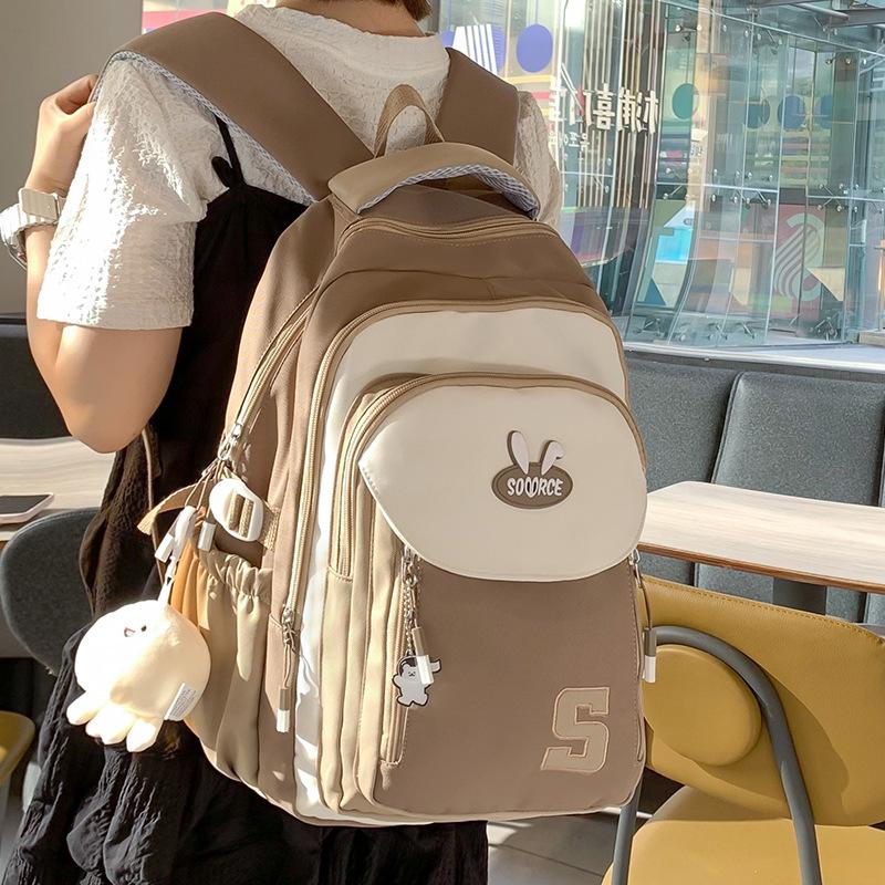 Children's schoolbags, elementary school students, girls, junior high school students, high school students, high-value contrasting colors