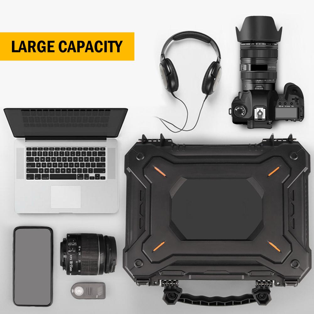 Multi Purpose Hand Tool Case Water Proof Dust Proof Impact Resistant Tool Box Security Box 16inch