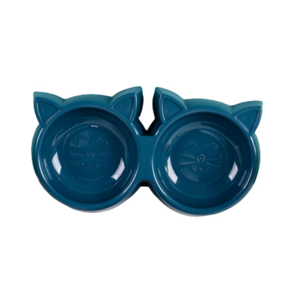 Futternapf für Haustiere, Katzengesichtsform, große Kapazität, Futternapf, einfarbig, Futternapf für Katzen, Wassertrinknapf für kleine Hunde