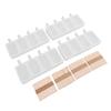 Ice Cream Moulds Quick Release Silicone 4 Cavity Oval Ice Pop Moulds with Wooden Sticks for Cake Pop