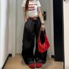Design-sensual White Casual Pants for Women In Summer New High-waisted Scimitar Wide-leg Pants Draped and Versatile Floor Pants