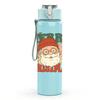 1PC Merry Christmas Santa Grunge Art 750ml Color Plastic Sports Water Bottle Leakproof Flip Straw Lid Suitable for Sports Office Home Use