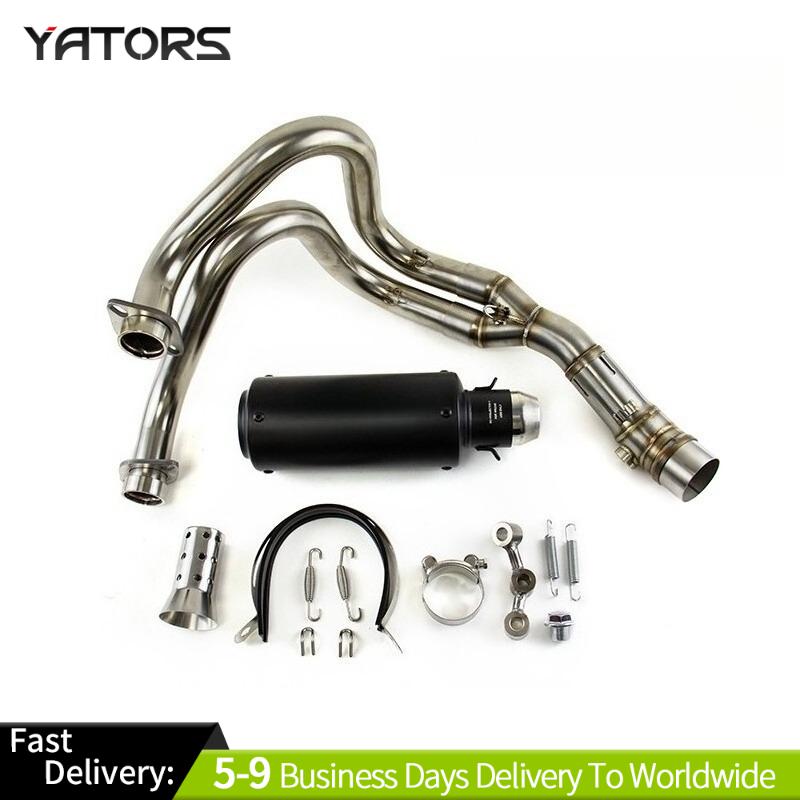 For Kawasaki Ninja 650 Z650 2012-2024 Full System Exhaust Tips Black Header Pipe Exhaust Systems Exhausts Pipes