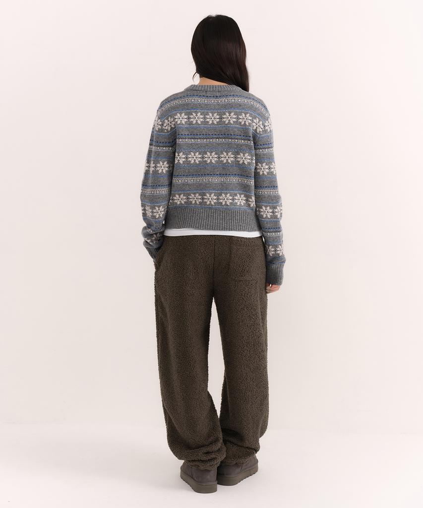 MUSINSA STANDARD WOMAN Women'S Boucle Fleece Parachute Pants [Dark Brown]