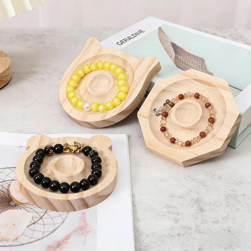 Wooden Bead Board Bracelet Necklace Design Tray Jewelry Making Organizer Display Stand Diy Craft Beading Tool Storage Holder