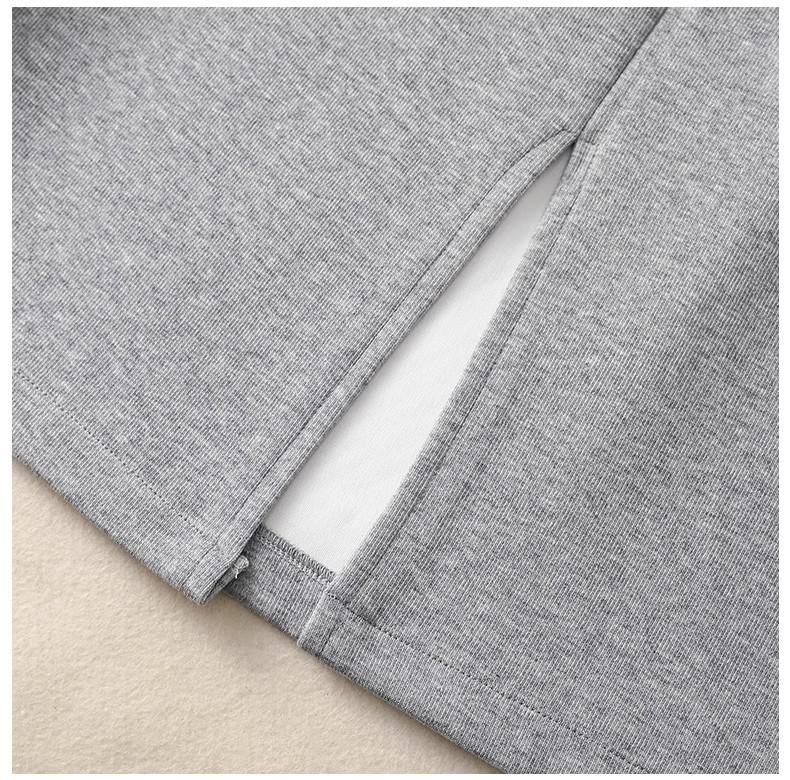 Women's Autumn/Winter Fleece-Lined or Regular Midi Skirt Sweatshirt Dress, Plus Size, Elastic Waist with Drawstring