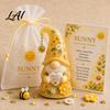 Gnom-Ornament Emotionale Stützfigur mit Karte und Aufmunterungsgeschenk für Sie Mullbeutel Positive Energie Frauen Dekoration