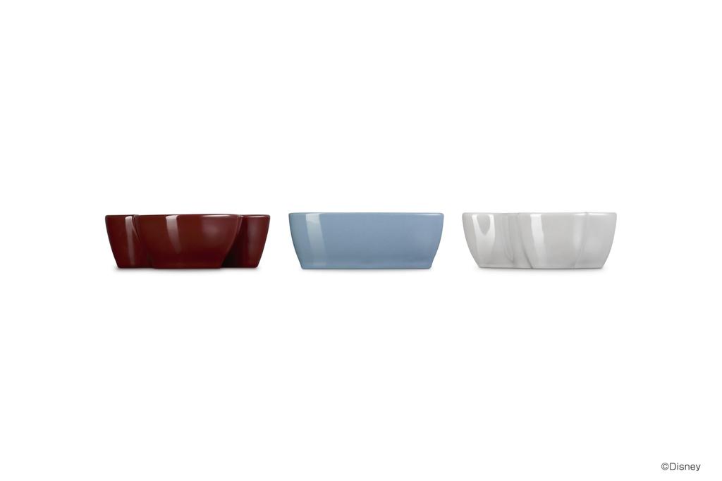 LE CREUSET Fantasia Mini Dish In White and and Oven Safe Japanese (3-Pack) Lustre, Chambray, Garnet, Microwave, Dishwasher, [Official Product]