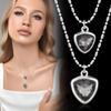 Double Layer Heart  Pendant Necklace Sweater Chain Charms Choker For Women Elegant Gifts