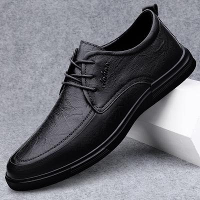 Cowhide Men's Business Casual Leather Shoes Comfortable Explosive Classic Dad Shoes Plus Size Casual Shoes for Men