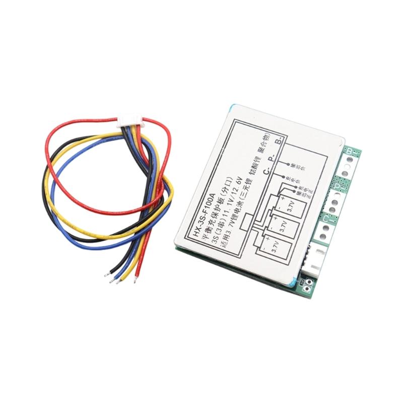 High Current 100A 12.6V Liions BMSs PCBs Board Equilibriums Balancing Temperature Monitoring For Power Tool Solar Systems