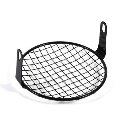 Motorcycle Cafe Racer Old School Headlight Metal Protect Cover 6.5'' Grille Mask