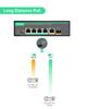LINOVISION Industrial Gigabit BT90W PoE Switch and PoE Optional DC Power SFP DIN Rail PoE Powered Switch Support 820 Feet Long Range PoE 4-Port