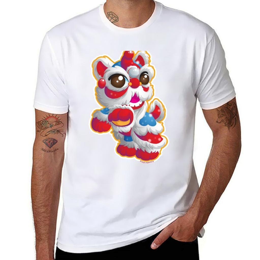 Cute Lion Dancer Tshirt Modern Print Casual Tshirt