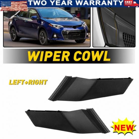 Front Pair 1 Wiper Side Cowl For Extension Trim Toyota Corolla Cover 2014-