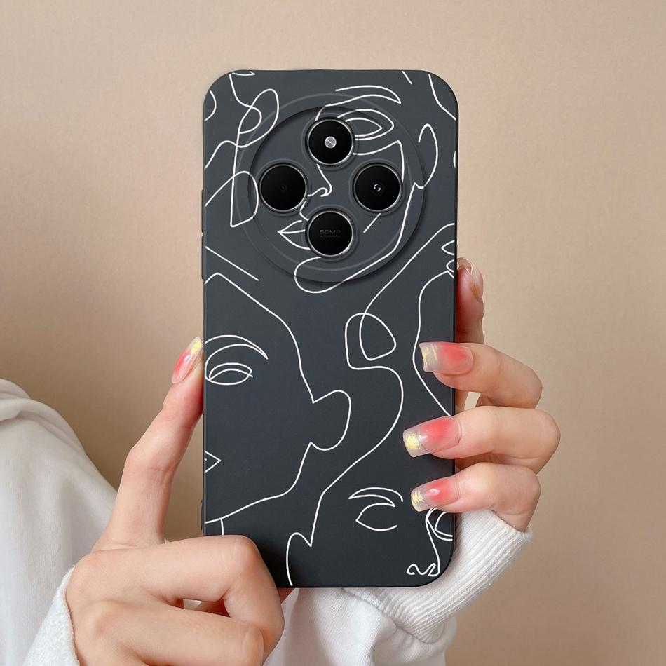 For Xiaomi POCO C75 Case Love Heart Butterfly Back Cover For POCO C 75 4G Phone Housing Soft High Quality Liquid Silicone Fundas