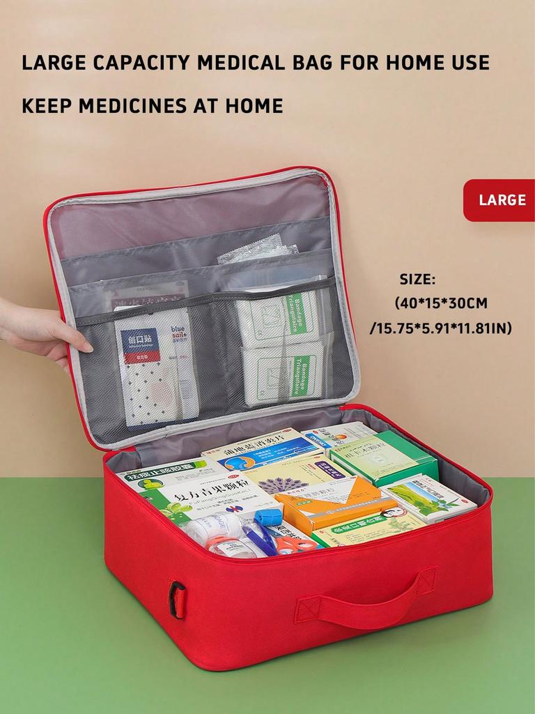1PC Home portable medicine box, travel large-capacity medical bag, three-piece set, multi-functional medicine storage bag