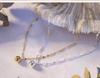 18K Gold Plated Titanium Steel Round Ball Pendant Necklace - Lightweight Luxury Clavicle Chain