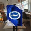1pz Coperta in Flanella con Fantasia Brighton & Hove Albion Adatta a Tutte le Stagioni per Arredamento Casa Calore e Comfort Regali Regalo Festivo
