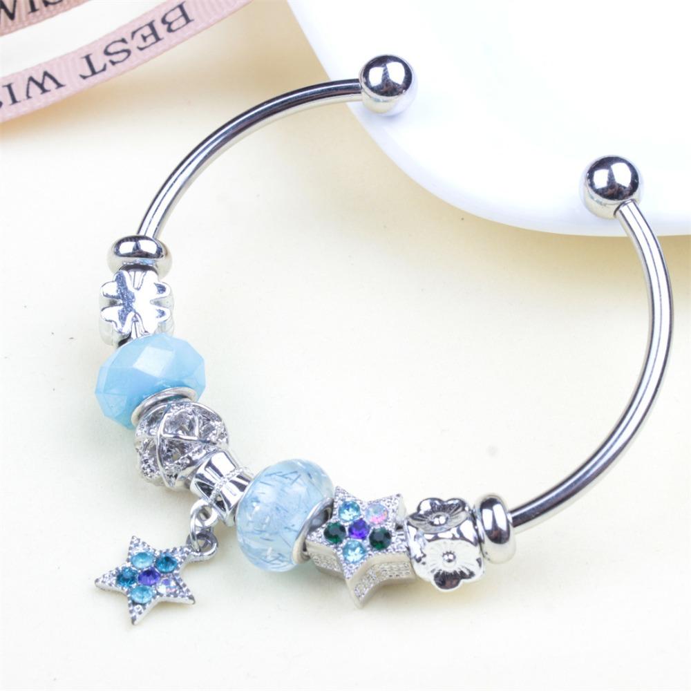 Beaded Bracelet Bangle Multi Element Stainless Steel Copper Alloy Open Spring Snake Bone Chain