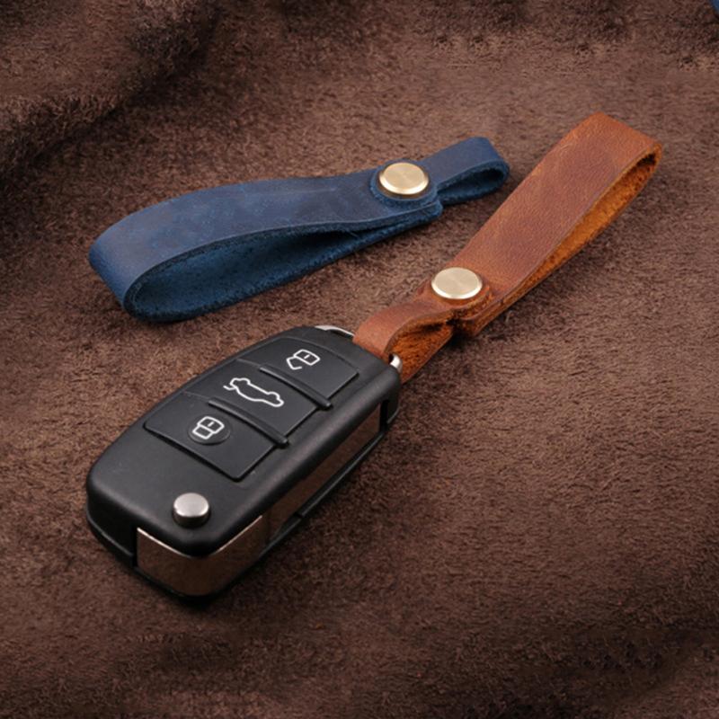 Leather Keychain Car Key Pendant Keyring