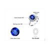 JewelryPalace Prinzessin Diana Kreierter Blauer Saphir 925 Silber Verlobungsring Rubin Natürlicher Amethyst Citrin Blauer Topas