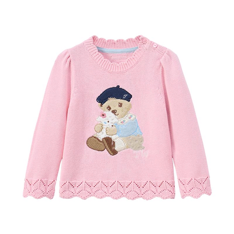 Teenie Weenie Kids Girl s Sweet Ruffle Knitted Pullover Sweater 110
