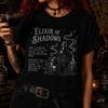 Elixir of Shadows Halloween Cocktail Recipe Shirt Witchy Tee Spooky Cocktail T-Shirt Gothic Halloween Shirt Witch Gift Goth Weird Whimsy