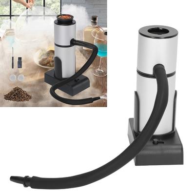 Aluminum Zinc Alloy Smoke Infuser Silver Black Adjustable Speed Cocktail Smoker Portable Handheld Lightweight Food Smoker Kit