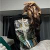 Plus Size Cotton T-Shirt Summer Lazy Style Short Sleeve Women's Top Couple Matching Loose Fit Casual Cartoon Print Tee 90kg Wear