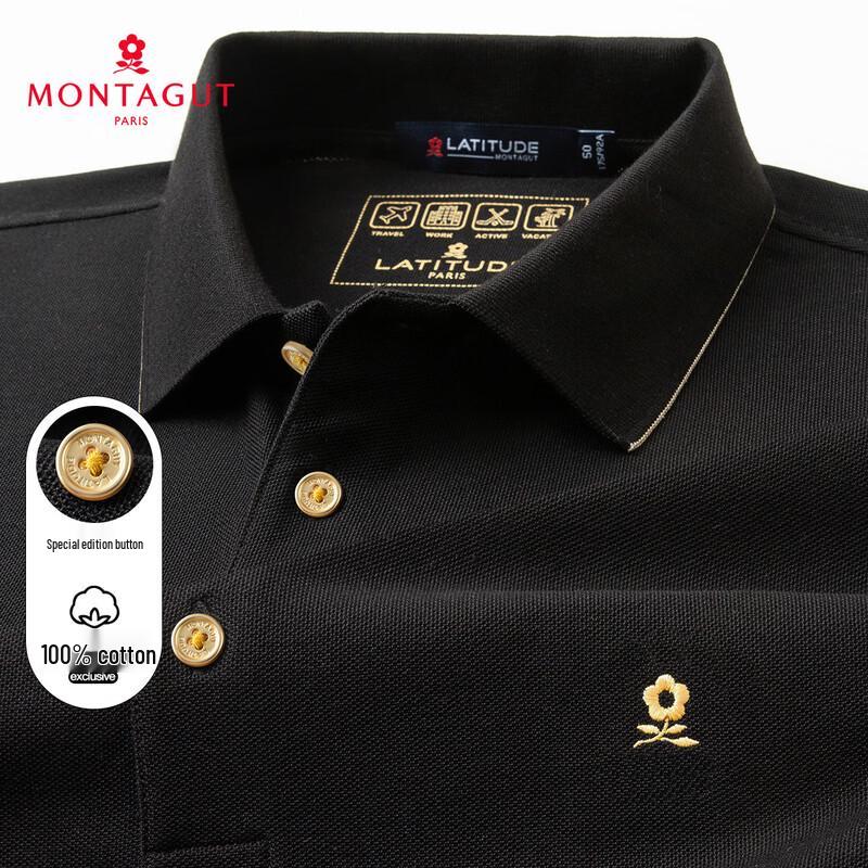 MONTAGUT Men s Pique Cotton Polo Shirt 52