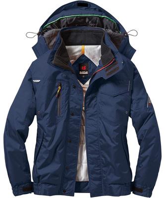Arbeitskleidung Uniform Kaltwetter Blouson groß BURTLE 7210 3 (mit Kapuze) (M, Marineblau)