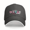 Mini Nurse Stethoscope Heart Print Baseball Cap Polyester Casual Travel Adjustable Cap