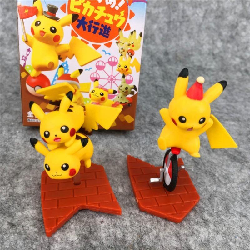 Anime Pokemon Action Figure Pikachu Circus City Parade Series Kawaii Model Doll Blind Box Toys Collection Ornaments Kids Gifts