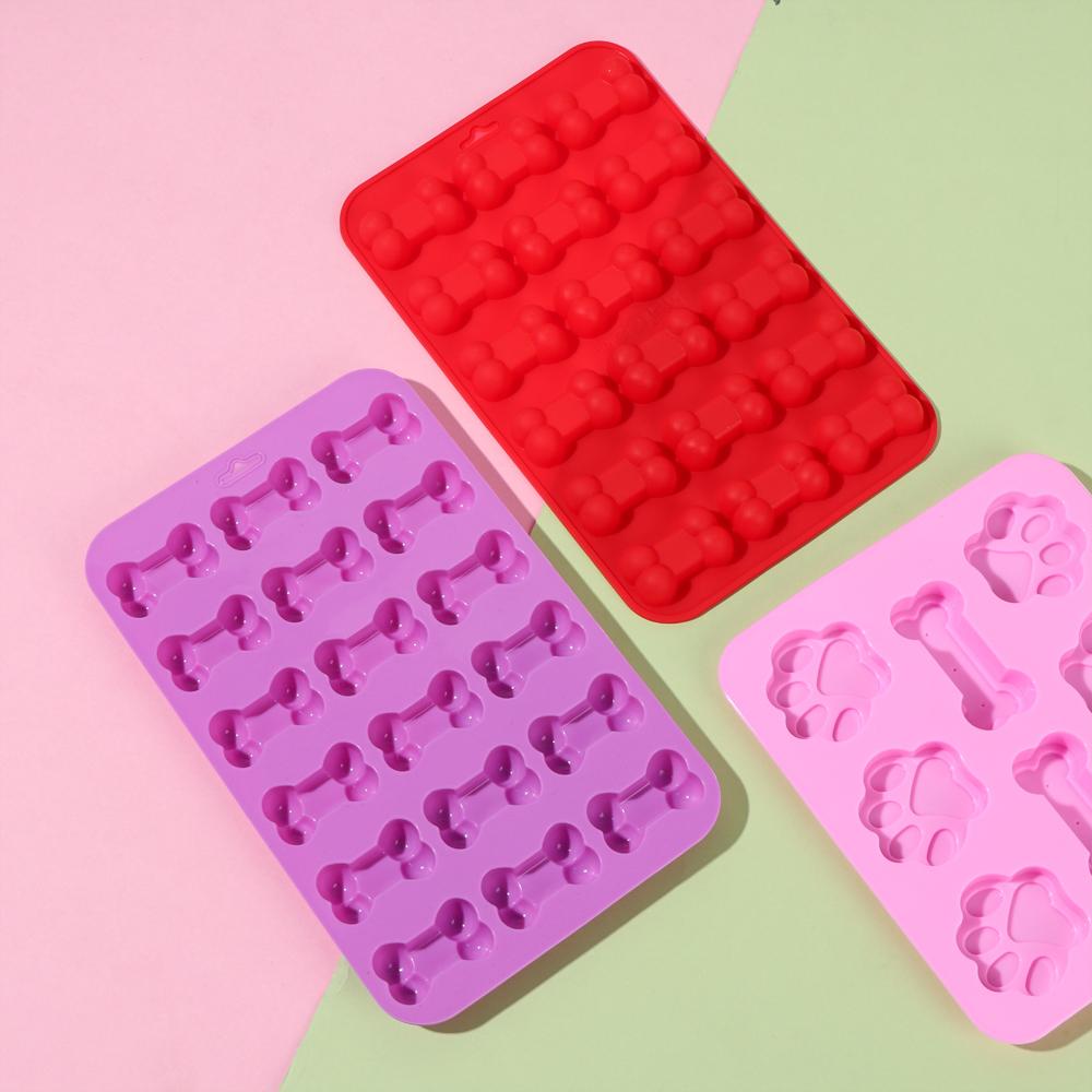 Candy Cookies Bone Shape Handmade Cake Making Chocolate Baking Mould Silicone Molds Ice Cube Tray