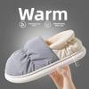 Cotton Slippers for Women, Winter Bag with Added Velvet for Indoor Warmth, Thick Soled Waterproof Down Cotton Shoes for Men, Suitable for Outdoor Wear