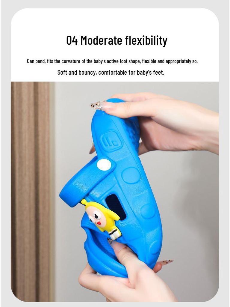 Children's Cartoon Summer Sandals: Non-slip, Squishy, Two-way Beach Shoes for Toddlers (Boys).